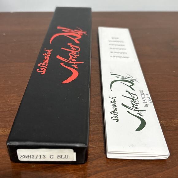 Salvador Dali Softwatch By Exaequo Geneve Melting Watch 92009 Box manual - Picture 10 of 12